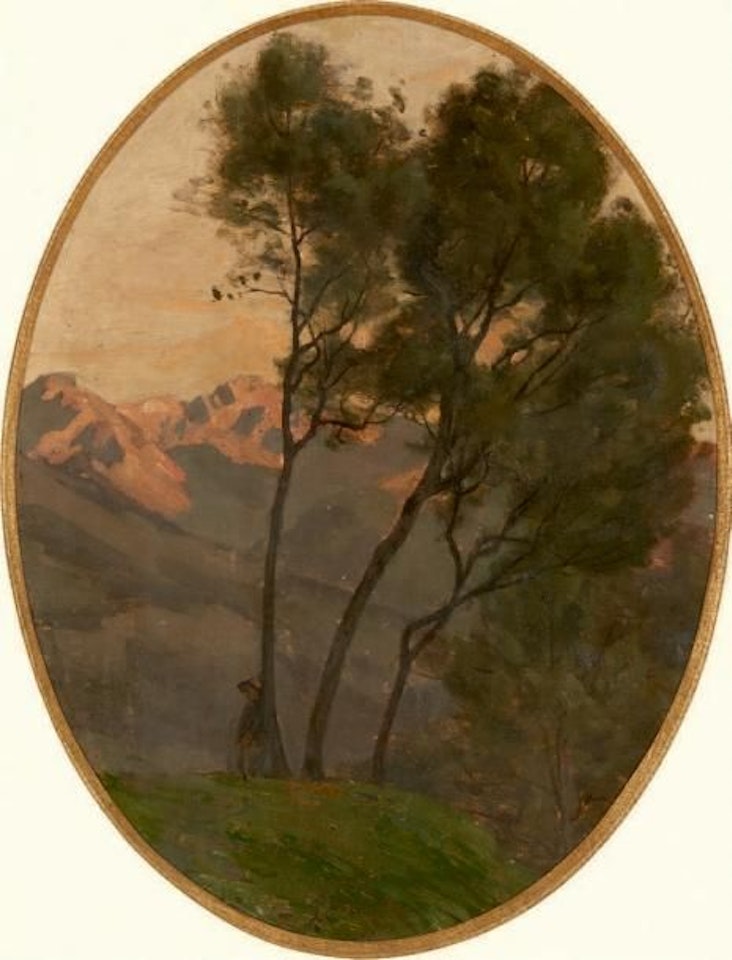 Souvenir of Menton by Henri Harpignies