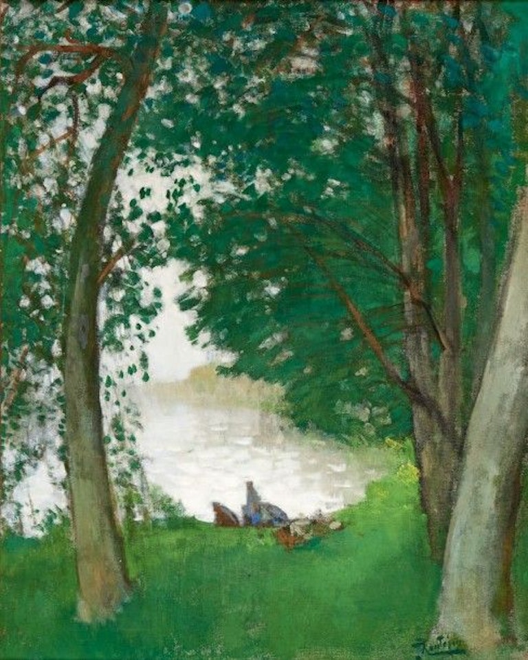 The washerwomen by Pierre Eugène Montezin