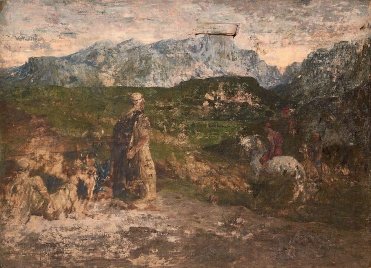“Shepherd and rider”, sketch by Eugene Fromentin