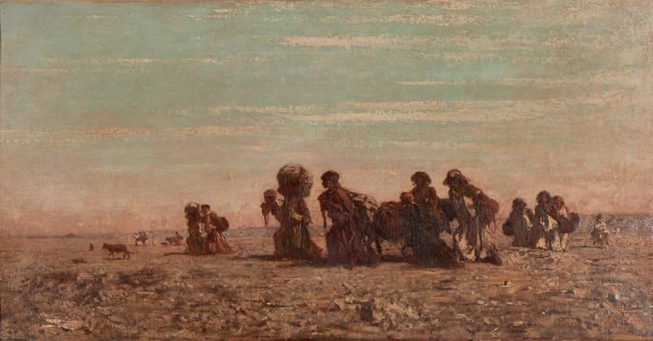 Arab women returning from drawing water (Nomads of the Sahara) by Eugene Fromentin