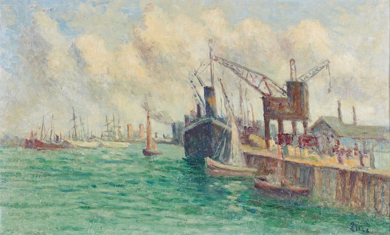The Port of Rotterdam by Maximilien Luce