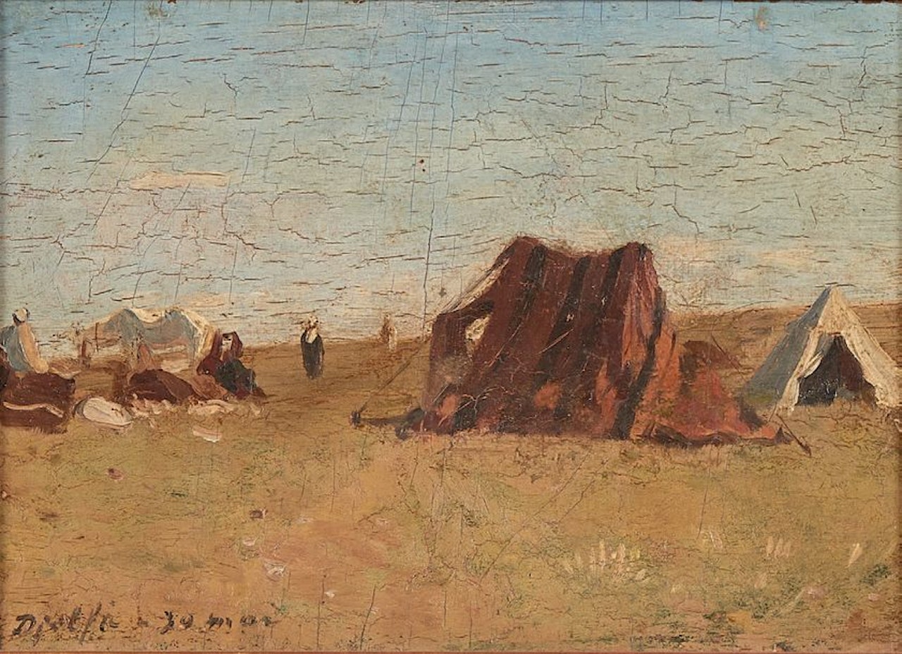 Camping in the desert, Algeria by Eugene Fromentin