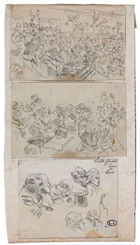 Studies for the Gerson Room, Professor Caro"s class by Léon Augustin Lhermitte