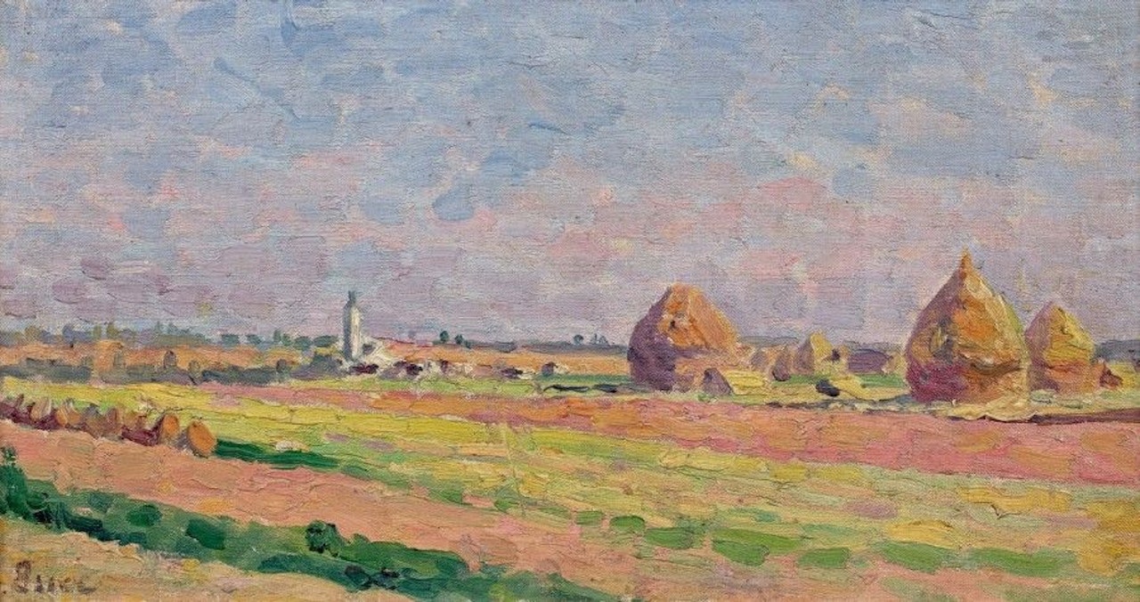 Stackstones in a field, near Moulineux by Maximilien Luce
