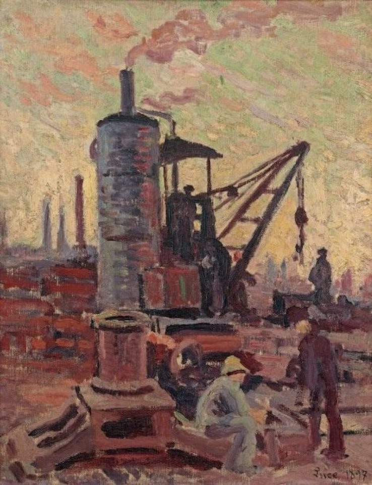 Charleroi, Couillet, the blast furnaces by Maximilien Luce