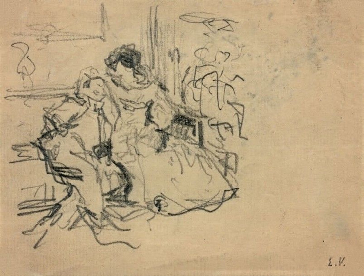 Couple in a living room by Édouard Vuillard