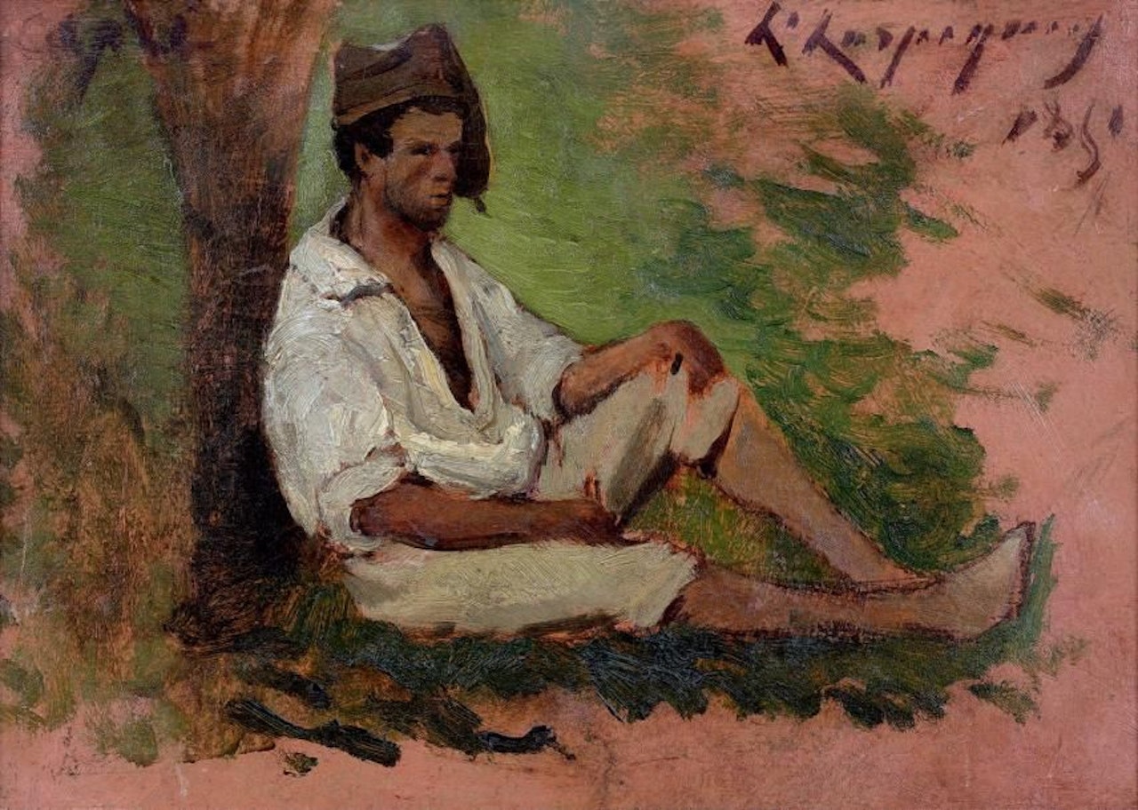 The Italian Shepherd by Henri Harpignies