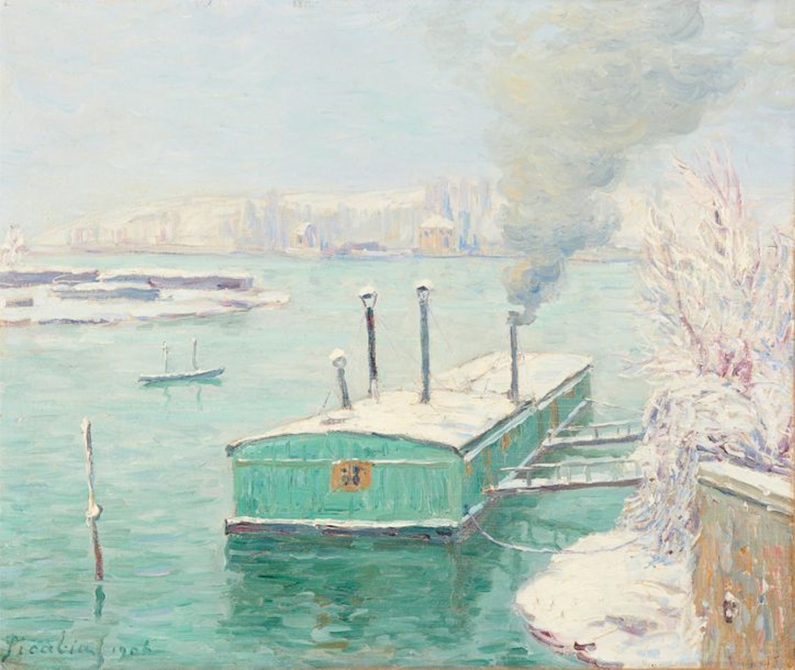 Effet de neige, bord de l"Yonne by Francis Picabia