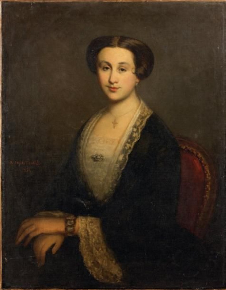 Portrait of a woman by Adolphe Monticelli