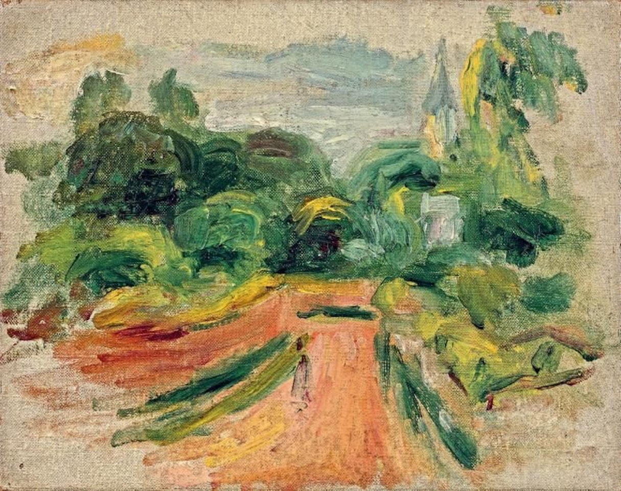 On the village road by Pierre-Auguste Renoir