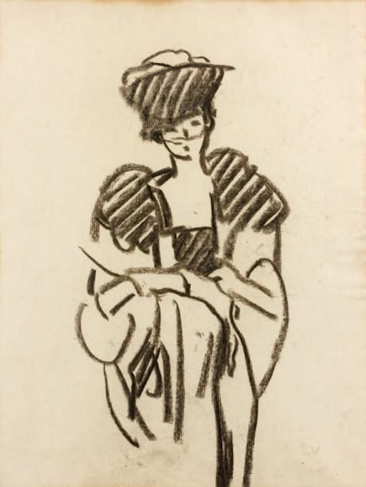 Woman with a Charcoal hat by Louis Valtat