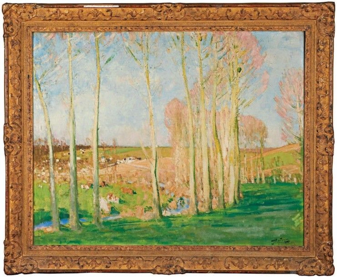 The poplars by Pierre Eugène Montezin