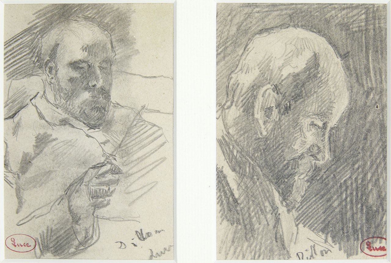 Henri-Patrice Dillon at his reading - Henri-Patrice Dillon in profile by Maximilien Luce