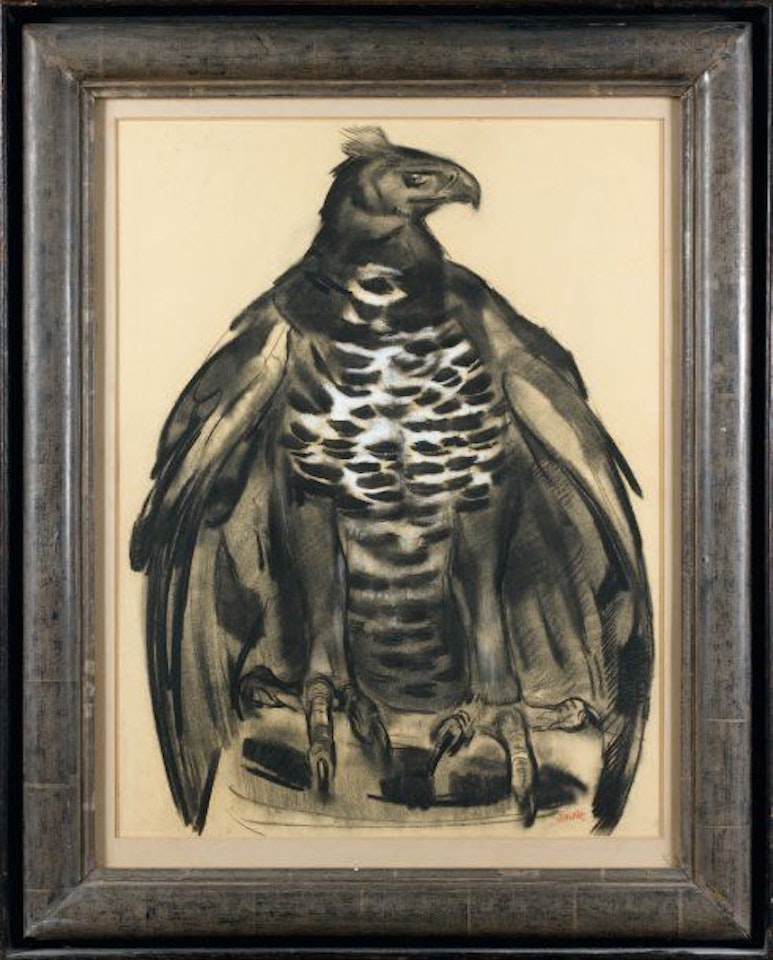 Eagle with slightly outstretched wings by Paul Jouve