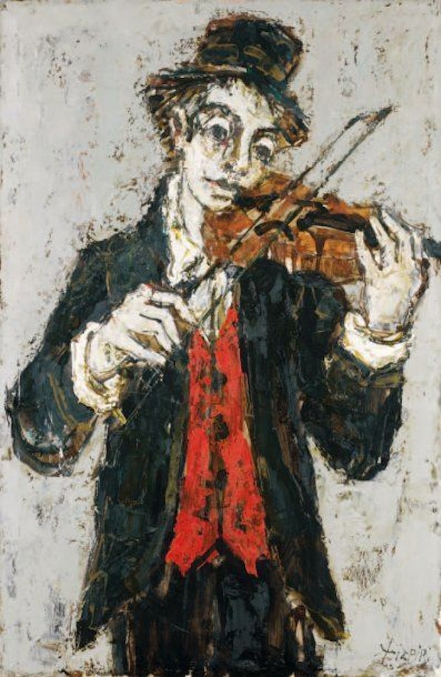 The violinist with white gloves by Paul Aizpiri
