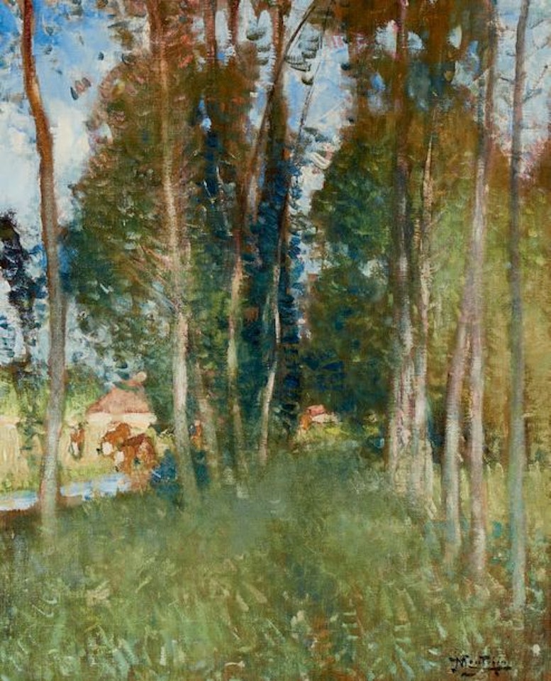 The poplars by Pierre Eugène Montezin