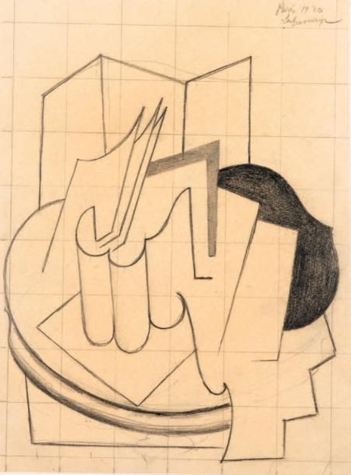 Study for still life in blue notebook by Roger de la Fresnaye