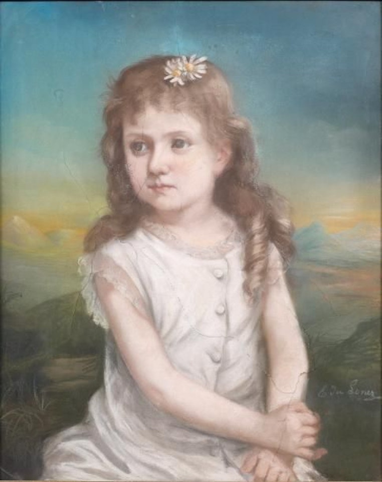 Portrait of a little girl by French School