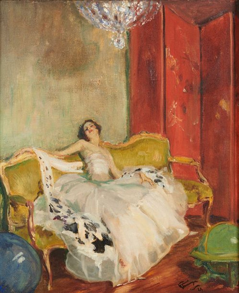 Elegant to the world map by Jean Gabriel Domergue
