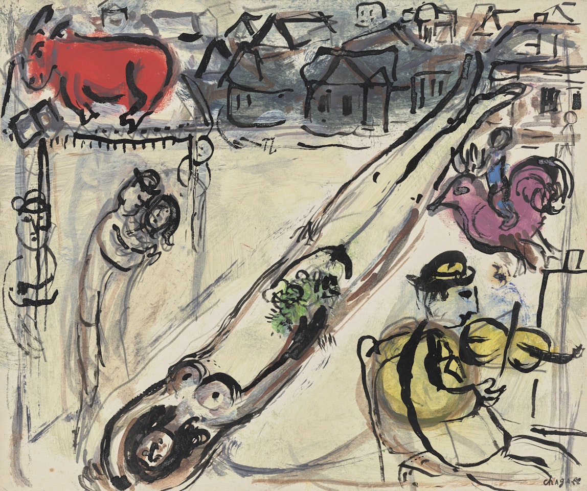 Étude pour "La neige" by Marc Chagall