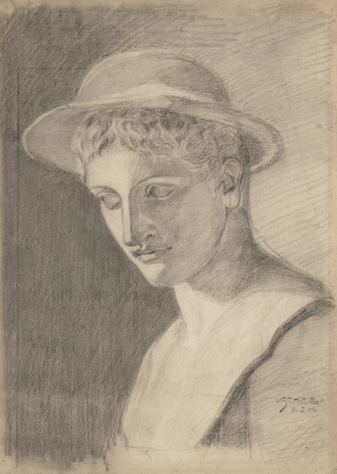 Akademische Porträtbüste by Egon Schiele