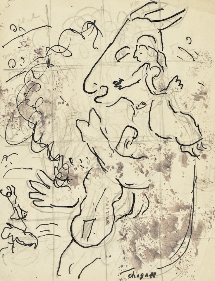 L"âne au violon by Marc Chagall