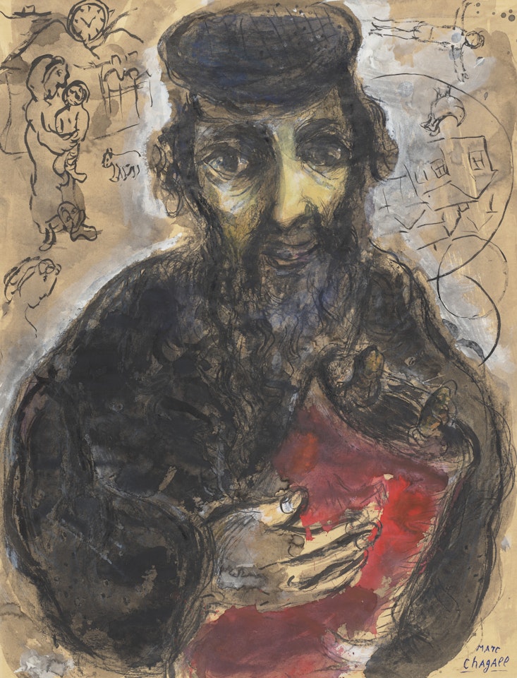 Rabbin à la Thora by Marc Chagall