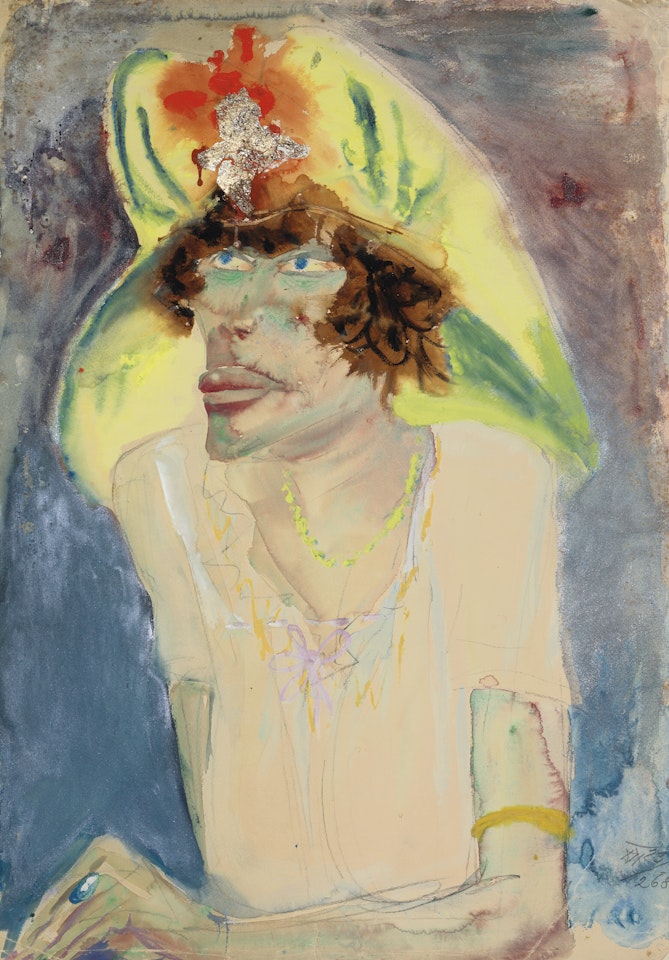 Wedekind Gewidmet (Frau mit gelbem Hut) by Otto Dix
