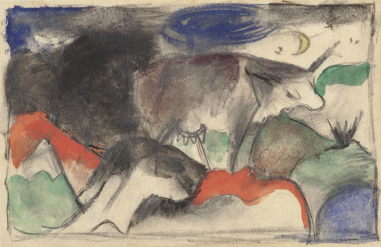 Rotes Rind by Franz Marc
