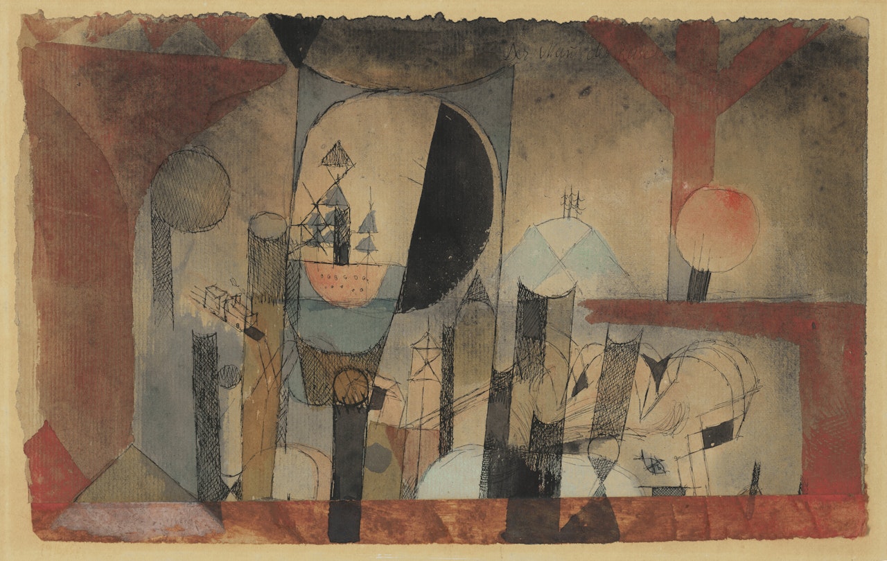 Ohne Titel ( Der Mañ der Reise) by Paul Klee