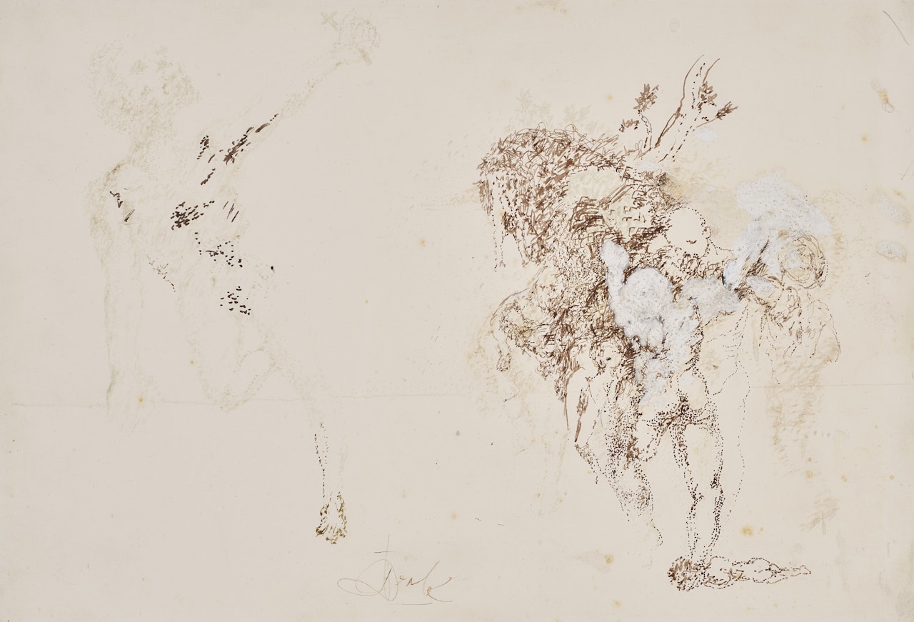 Saint Hilaire avec unicorne by Salvador Dali