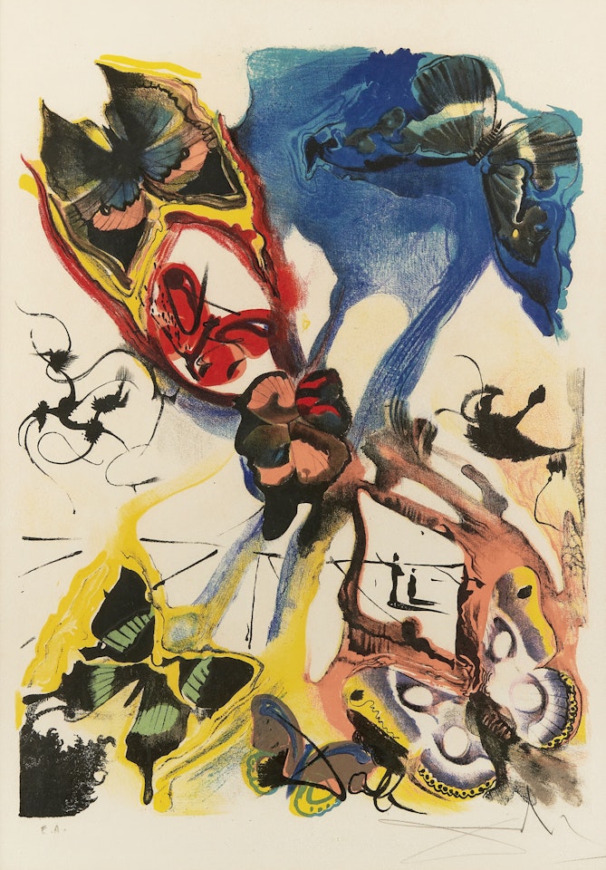 Les Bouches - Papillons Surréalistes by Salvador Dali