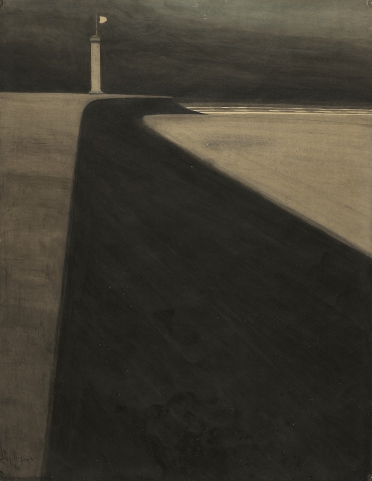 Phare sur la digue by Léon Spilliaert