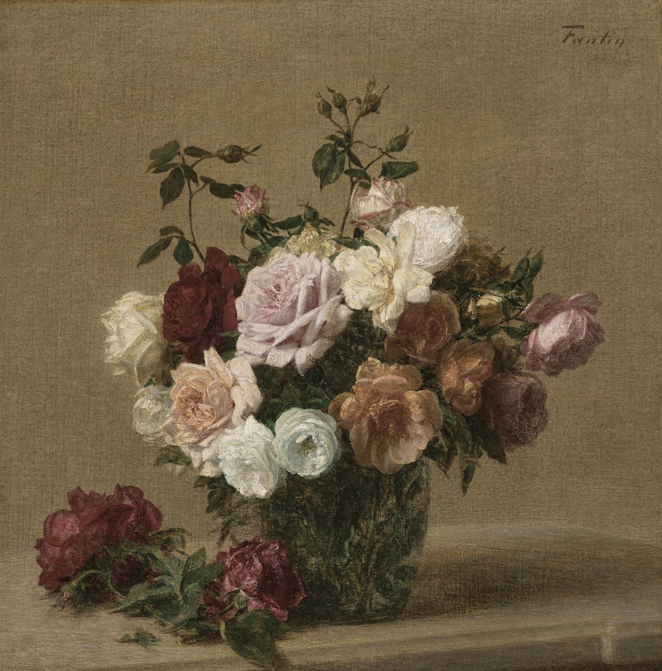 Roses dans une boule de verre by Henri Fantin-Latour