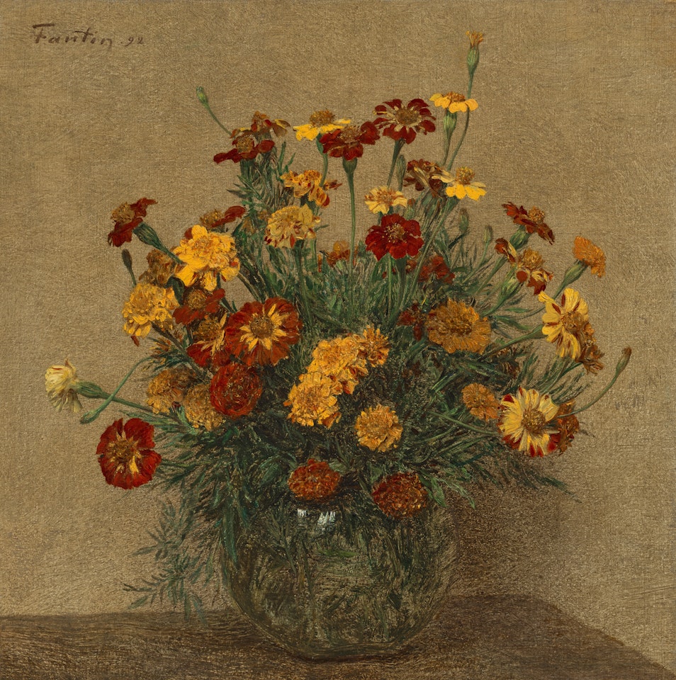 Œillets d"Inde by Henri Fantin-Latour