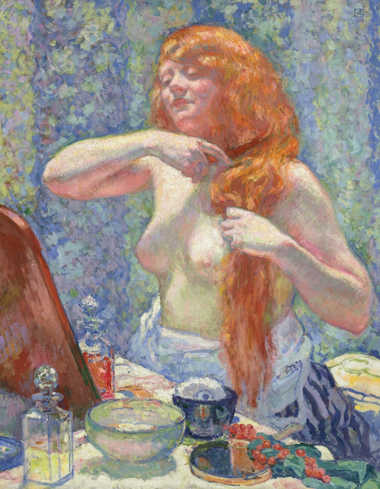 Femme à sa coiffure (La rousse, VIII) by Theo van Rysselberghe