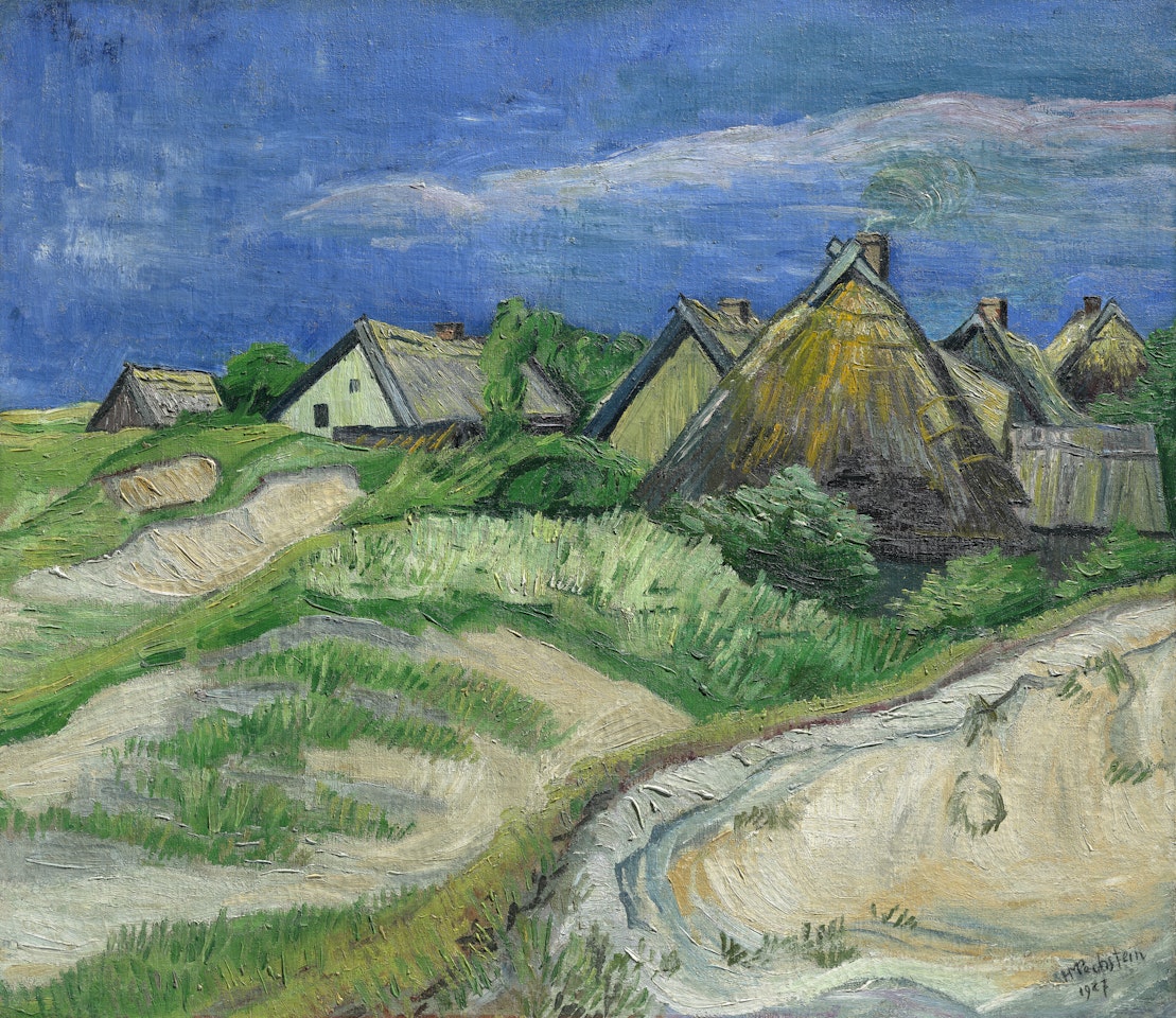 Landschaft (Häuser in D ünen) by Max Pechstein