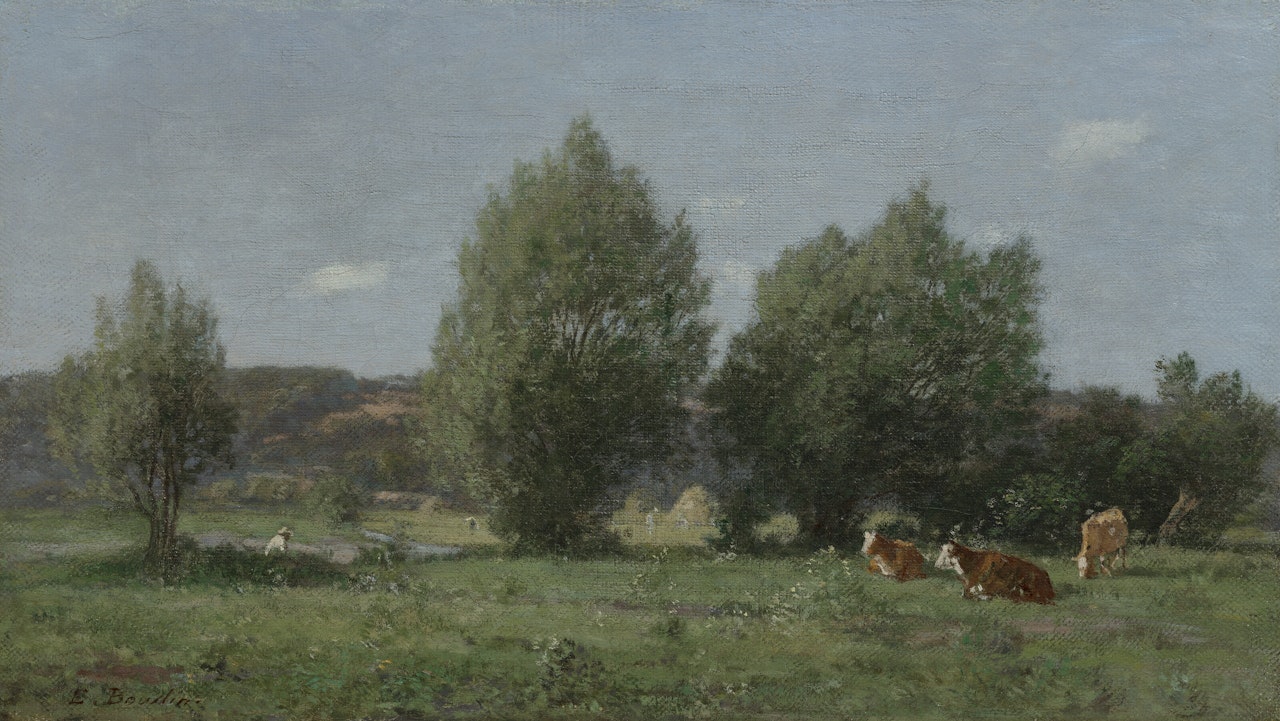 Environs d"Honfleur, paturage by Eugène Boudin