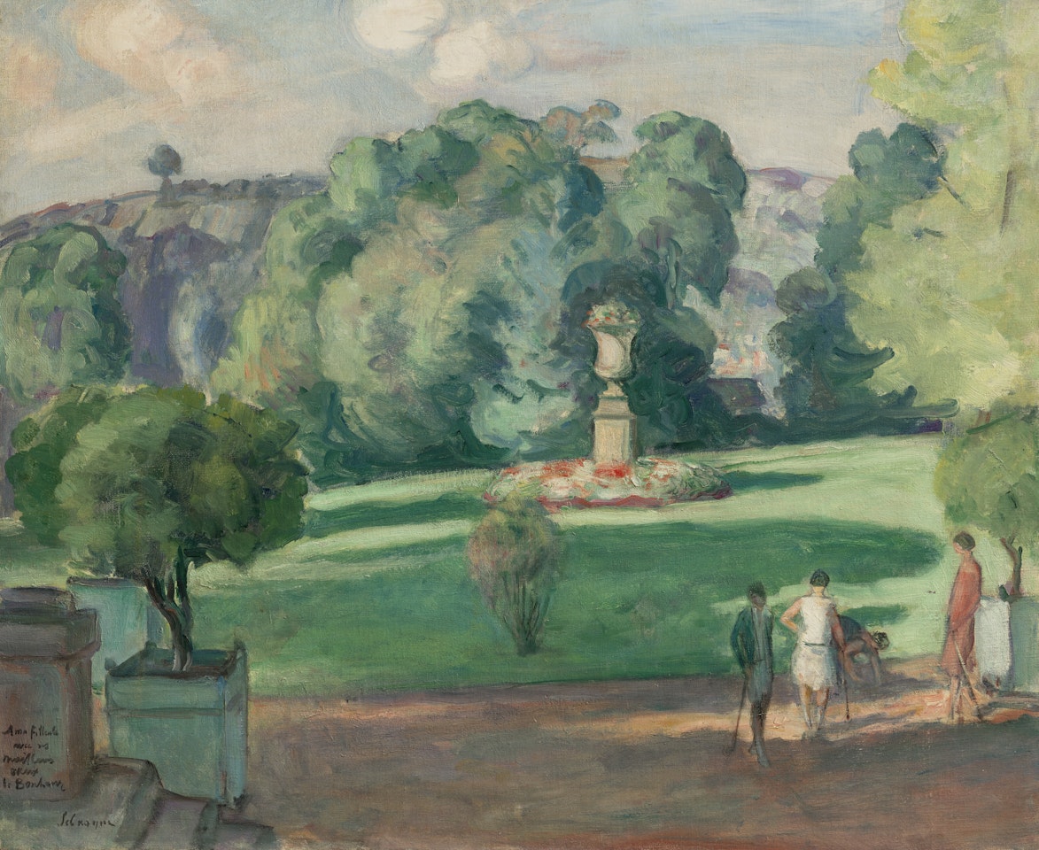 Joueurs de criket dans un parc by Henri Lebasque