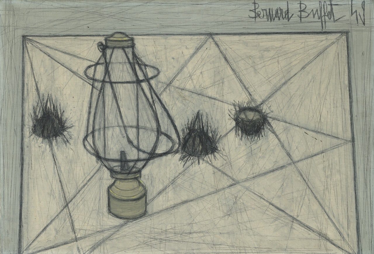Nature morte à la lampe tempête by Bernard Buffet