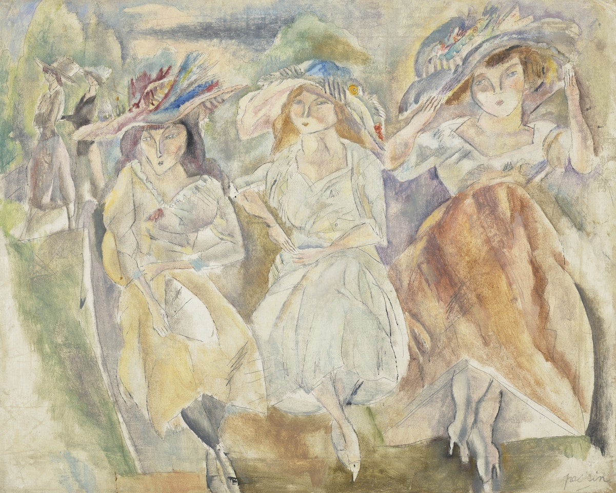 Les grands chapeaux by Jules Pascin
