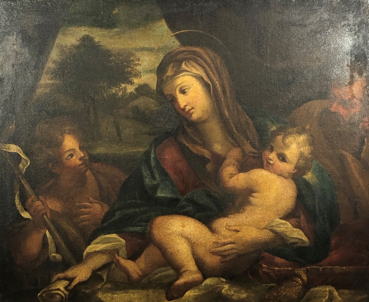 The Holy Family with St. John the Baptist by Continental School