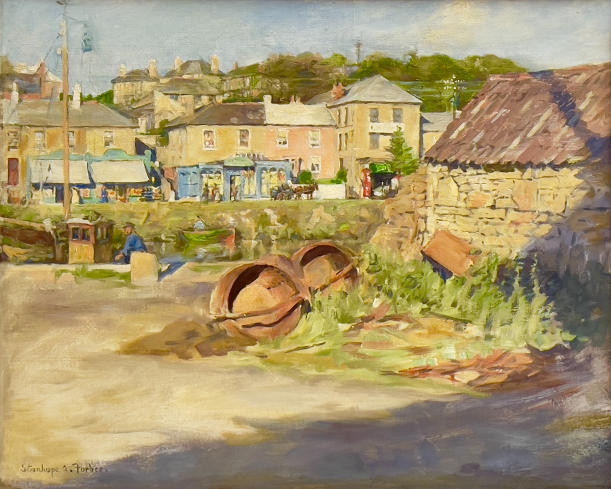 A View to Penpol Terrace from South Quay, Hayle by Stanhope Alexander Forbes