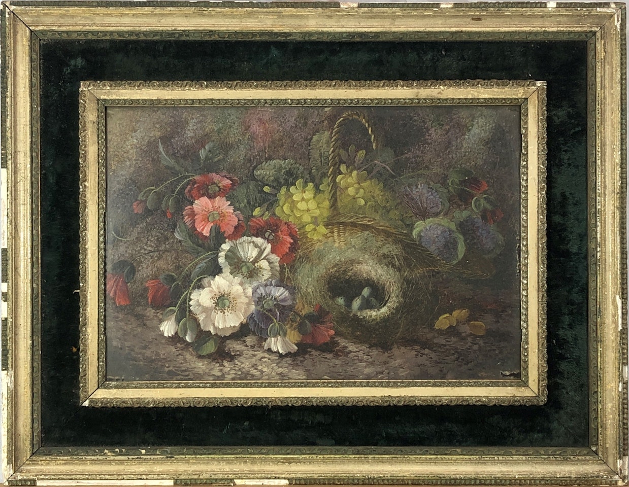 Still Life of Flowers and Fruit (2) by English School