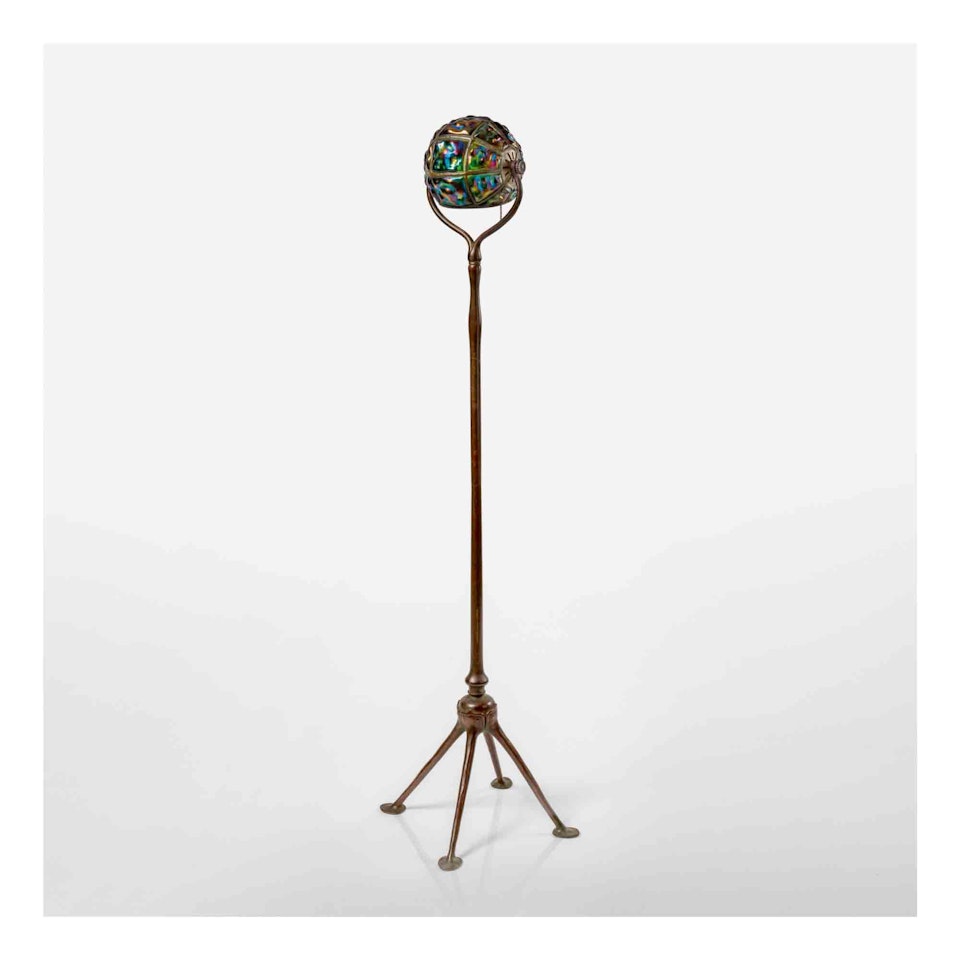 A Rare "Turtle-Back" Diver"s Floor Lamp by Tiffany Studios