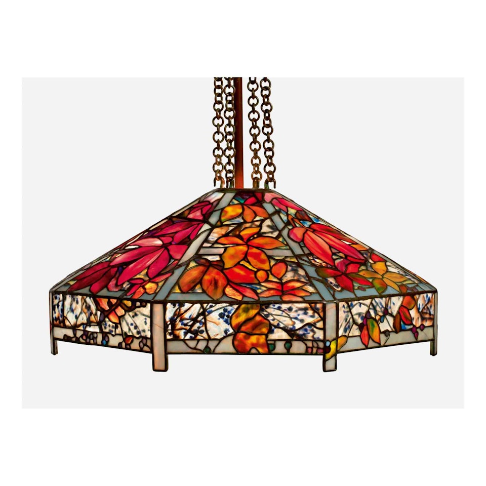 A Rare "Woodbine" Chandelier by Tiffany Studios