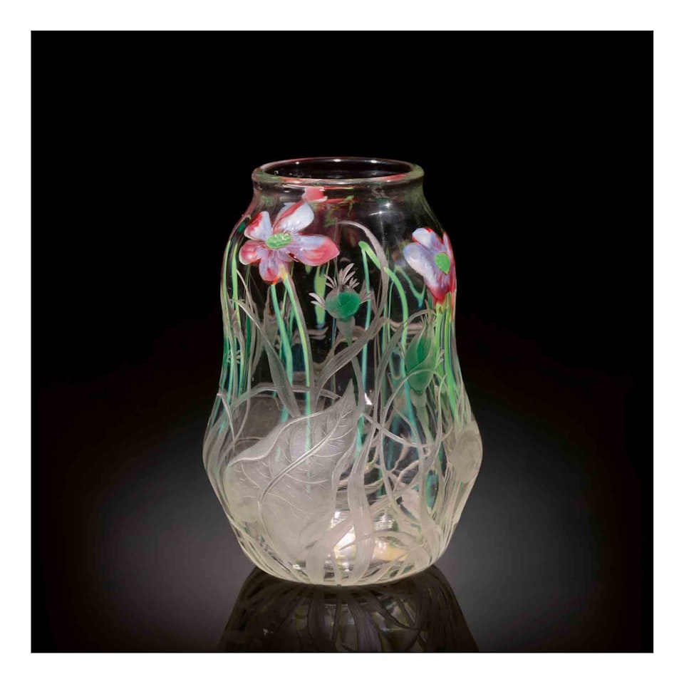 "Hibiscus" Vase by Tiffany Studios