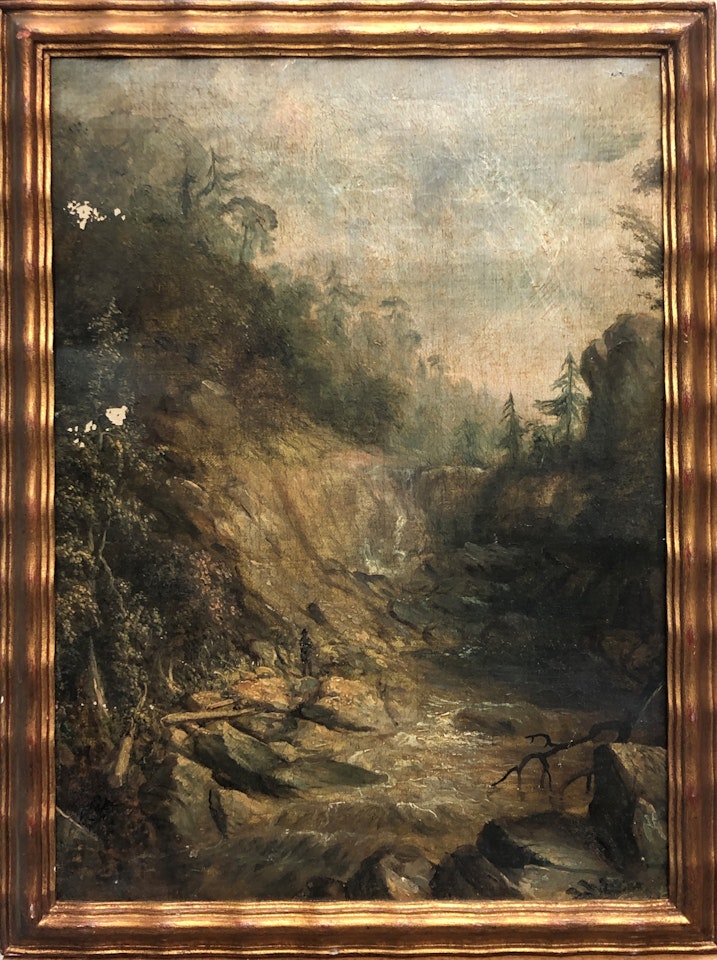 Figure in a Rocky Landscape by English School