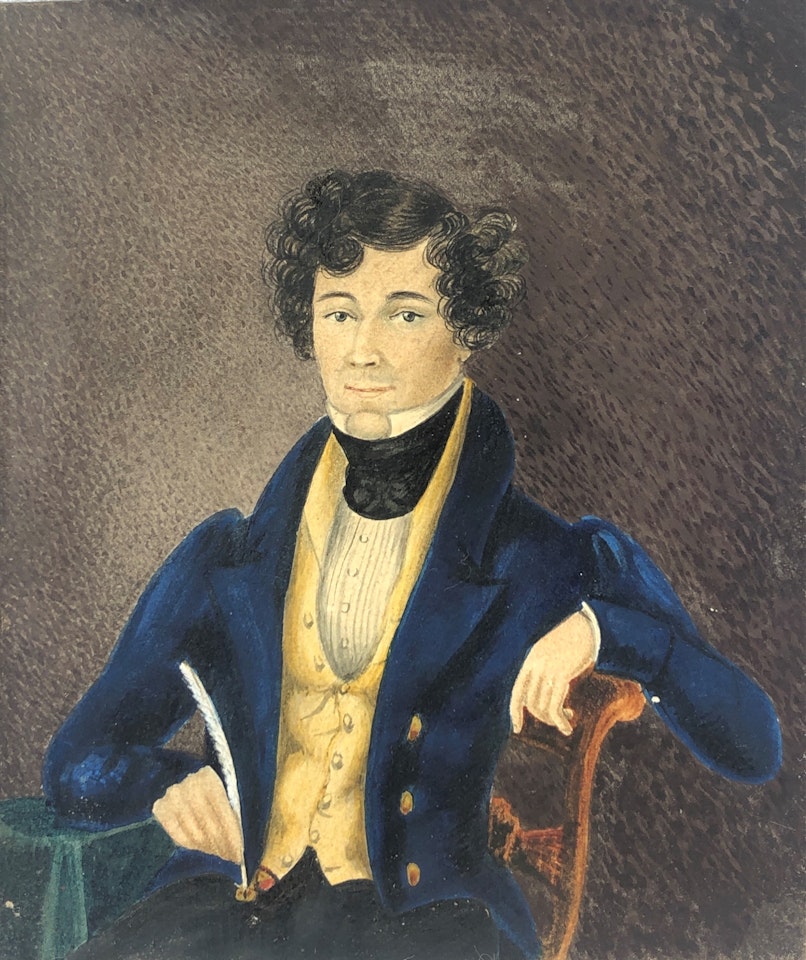 Portrait of a Gentleman Seated, Holding a Quill by English School