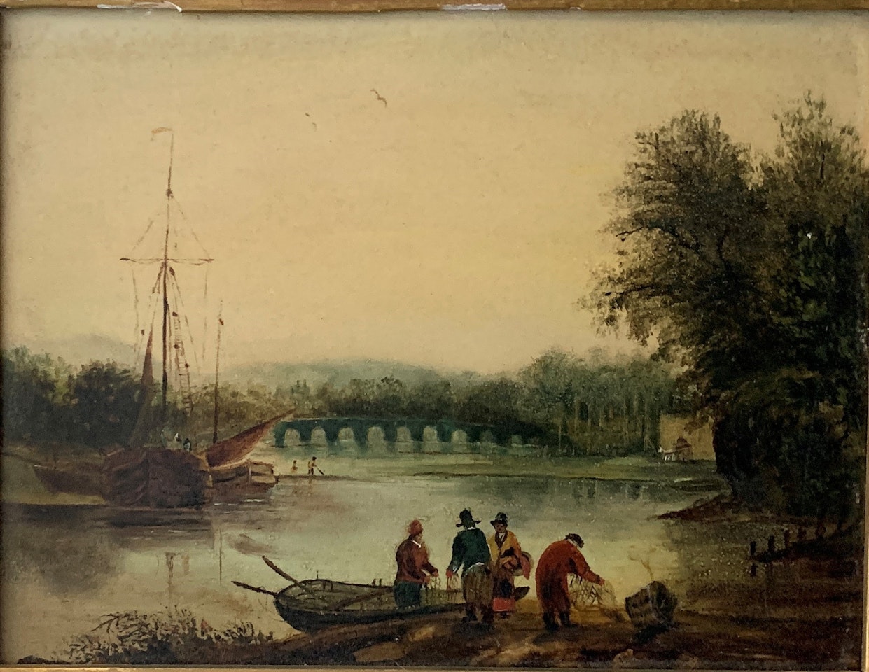 Fishermen with their Nets by Continental School